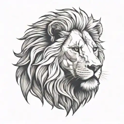 Lion Head Outline