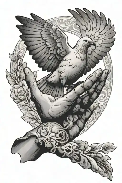 Hands Releasing A Dove