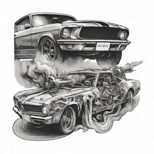 Car Doing Burnout For Arm