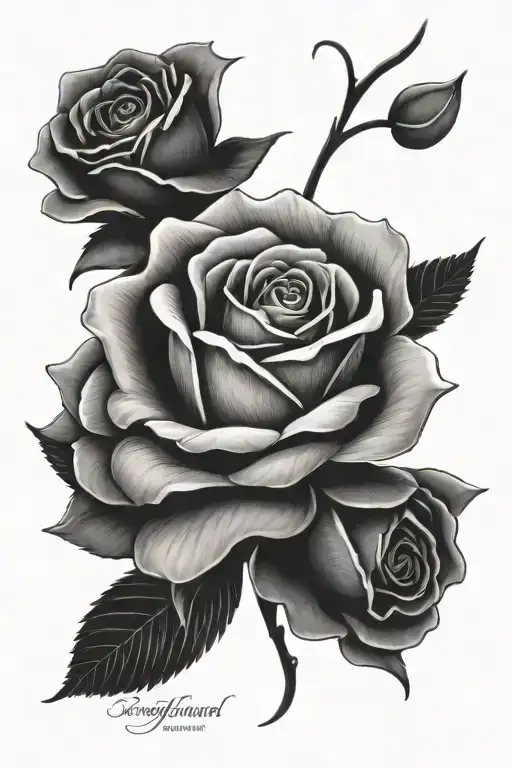 Name With A Rose Outer Forearm