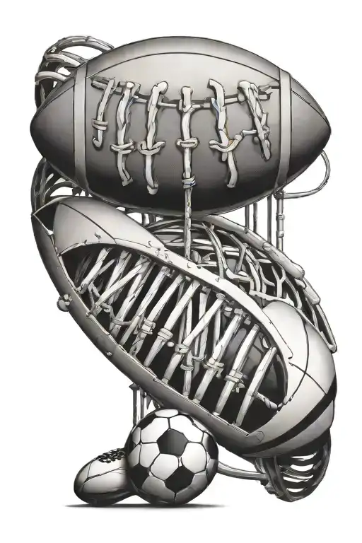 Dna Strand With Football