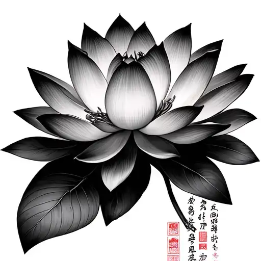 Japanese Temple Lotus Flower With