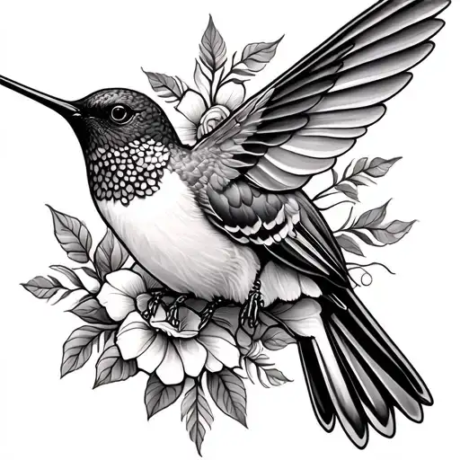 Traditional Gypsy With Hummingbird