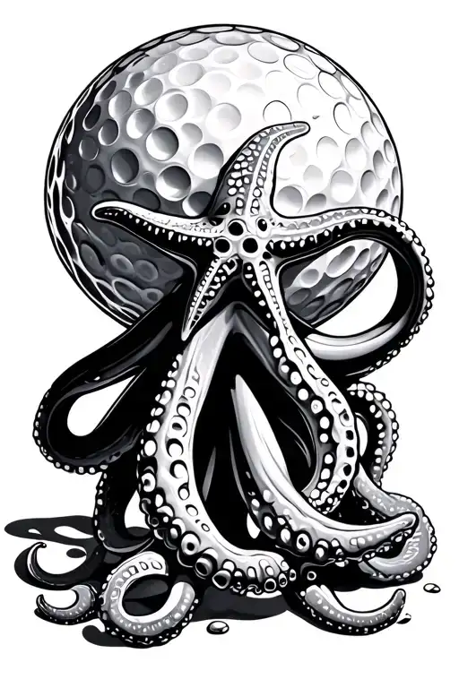 Starfish Octopus Golf Ball