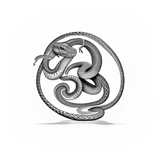 A Snake Wrapped Around A Heart-shaped Vinyl Record