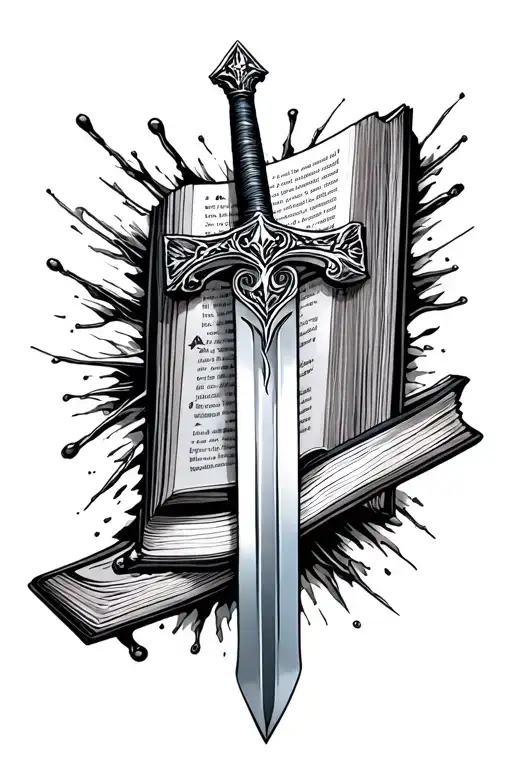 Sword Coming Out Of A Bible