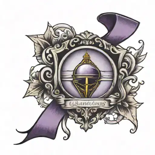 Sideways Hour Glass With Sand And Military Purple Heart Medal