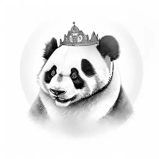 Panda Wearing A Crown