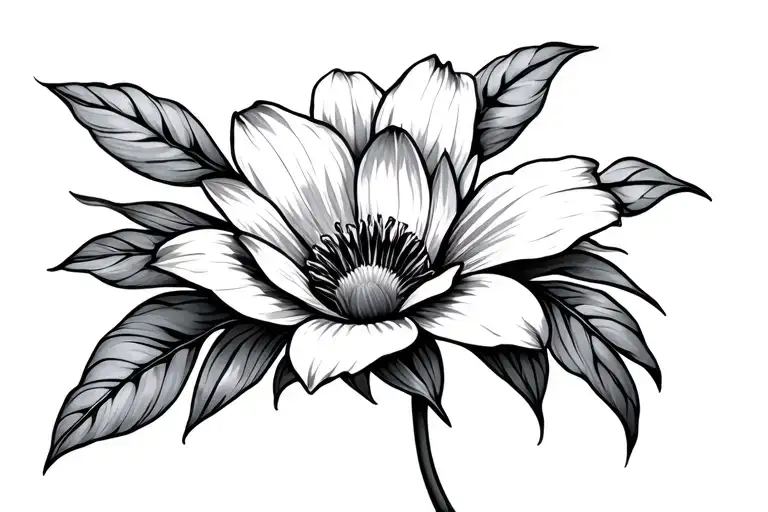 Flower With Octagonal Shapes Background