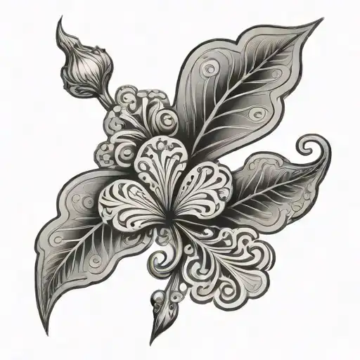 Clover Arabesque With Leaf