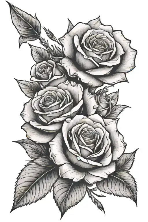 Arrow Roses Blooming