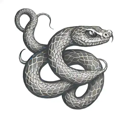 Snake With Cyber Sigilism Inside