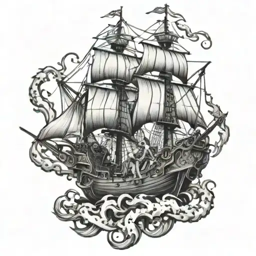 Hydra Attacking Pirate Ship