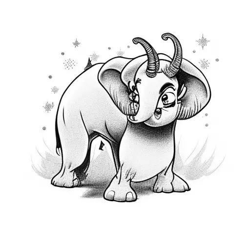 Rhea Ripley Depicted As A Disney Princess With Dumbo Flying In The Background