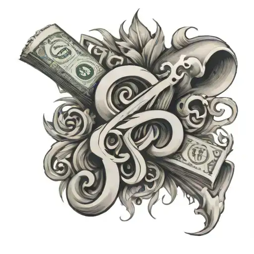 Savage Letters With Money And Smoke Rising