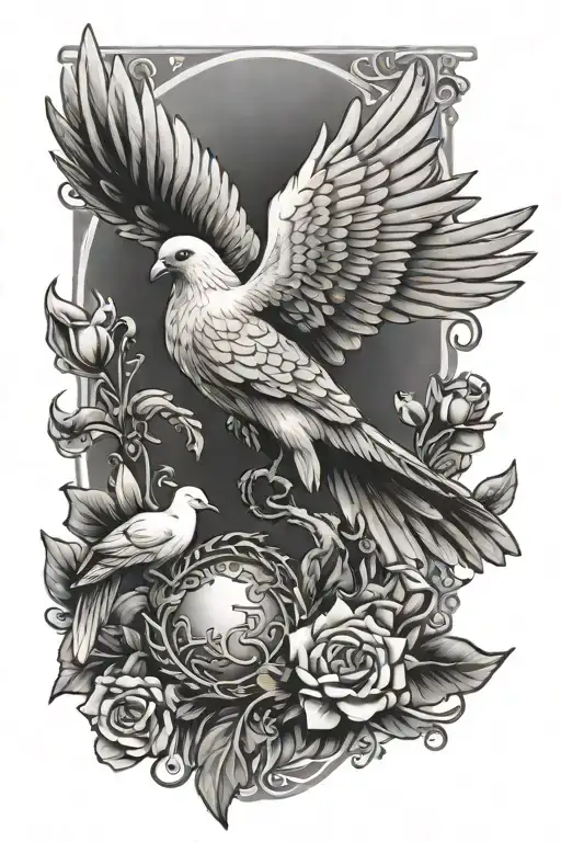 Holy Virgin Rosary Eagle Dove