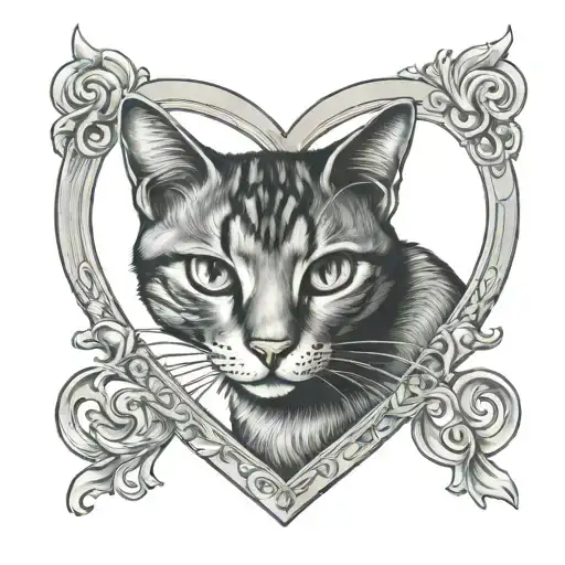 Heart Locket With Cat