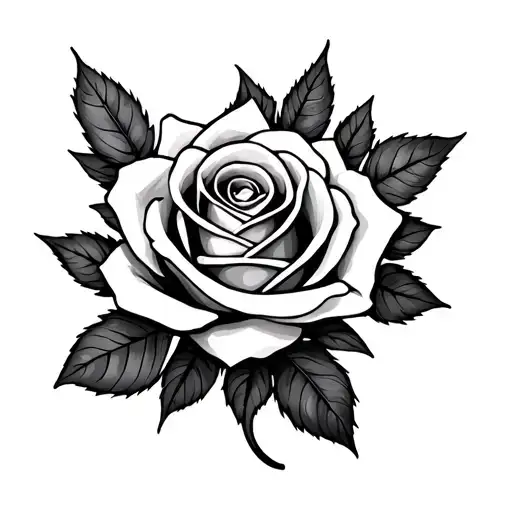 Rose And Leaves Tribal