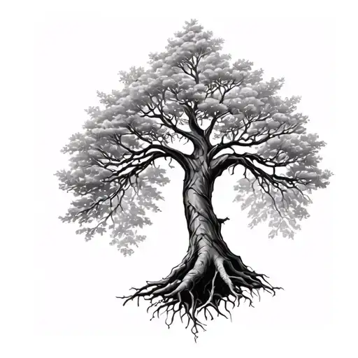 Root Of The Tree Of The Life Tattoo
