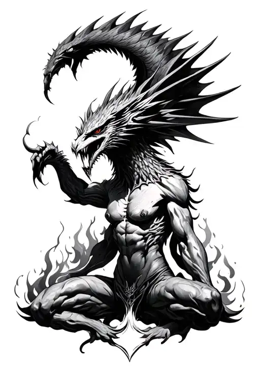 Phenex Biting Demons With Burning Sun