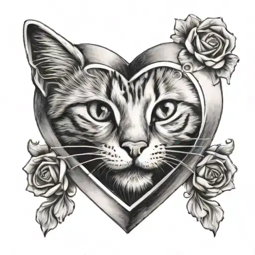Heart Locket With Cat Picture