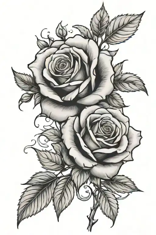 Rose With Erica As Stem