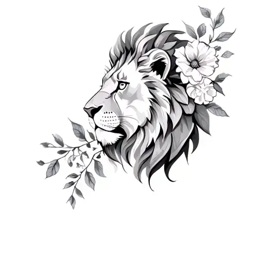 Coverup Floral Lion