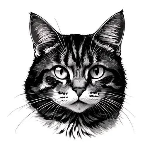 Cat At Night Forest Landscape