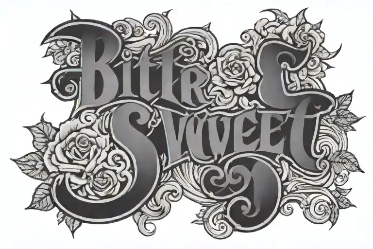 Bitter Sweet Dark Lettering
