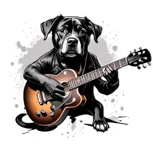 A Dog Playing Guitar