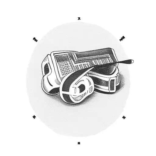 A Concert Ticket With A Phone And Music Symbols Incorporated