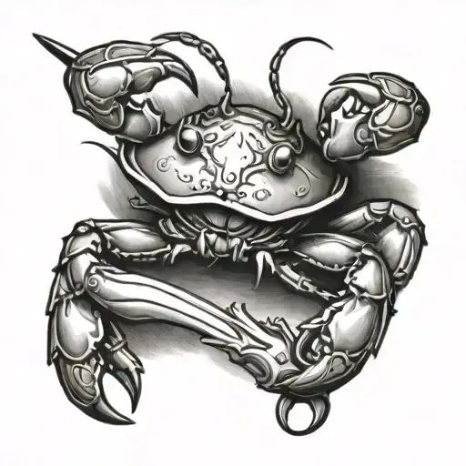 A Crab Stabing Himself In The Heart With A Sword