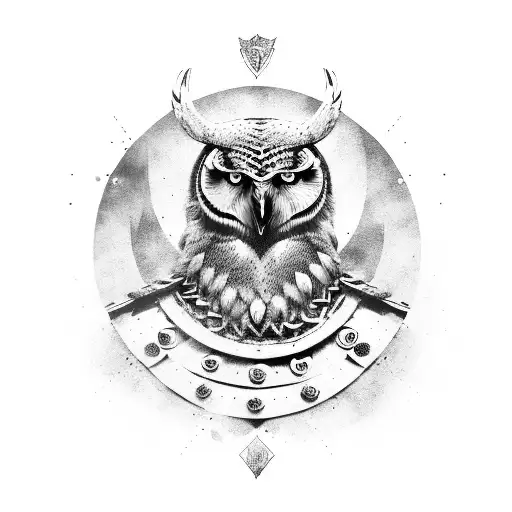 Viking Warrior With An Owl Companion