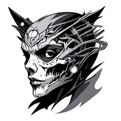 Cyber Sigilism Black Out Tattoo