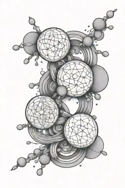 Unalome Symbol Serotonin Molecule Intertwined
