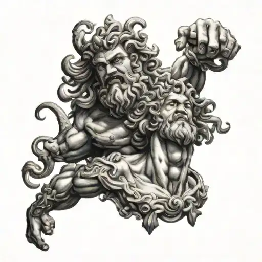 Hercules Slaying Medusa Head