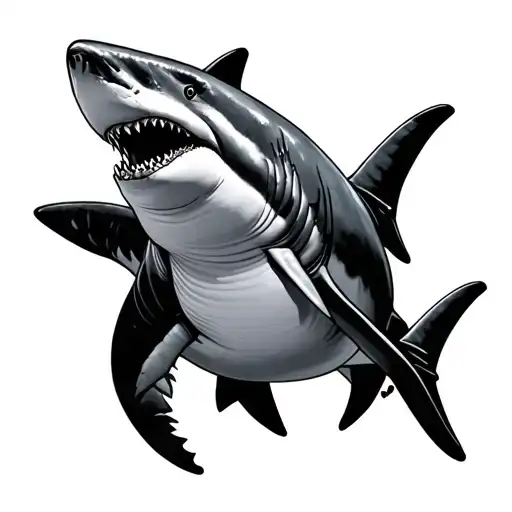 3 Line Ups Of Sharks And The Text Hakuna Matata