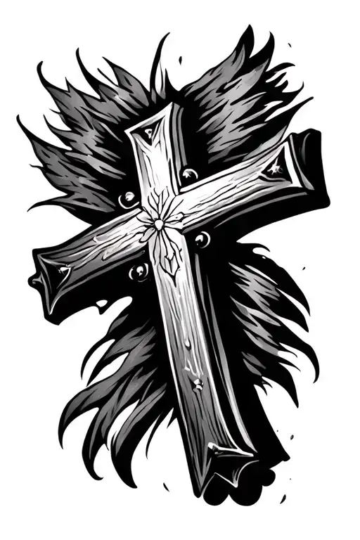 Country With A Cross And American Theme