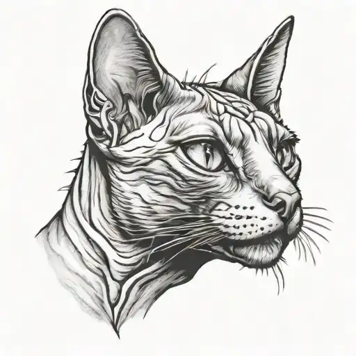 Sphinx Cat With Teeth Out