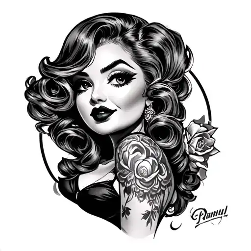 Pinup Cartoon Character