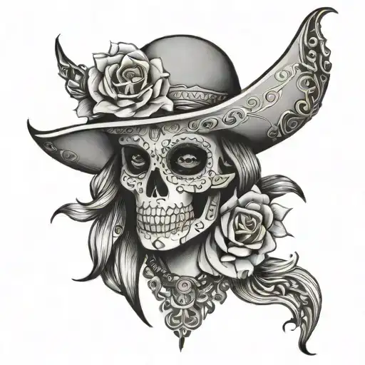 Mexican Inspired Girlie Tattoo Design