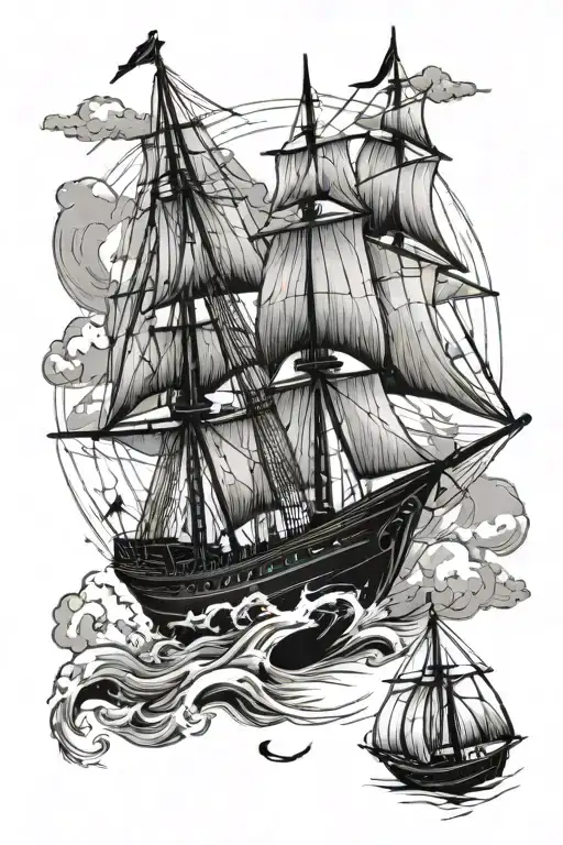 Sailboat Wolf Parachute