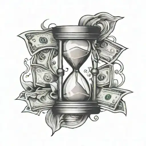 Hourglass Money Sign Incorporated