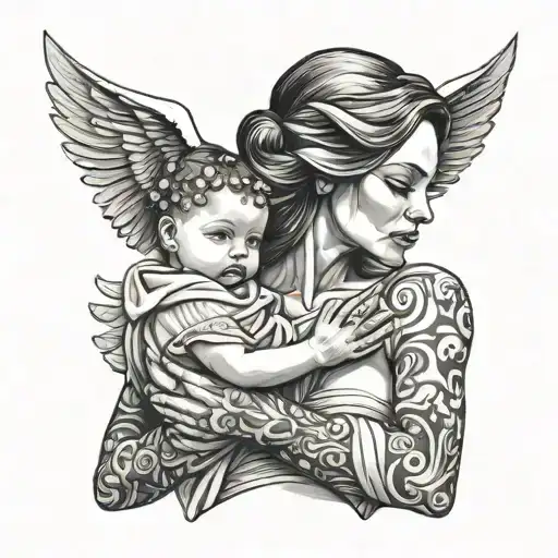 Independent Strong Will Woman Holding A Baby