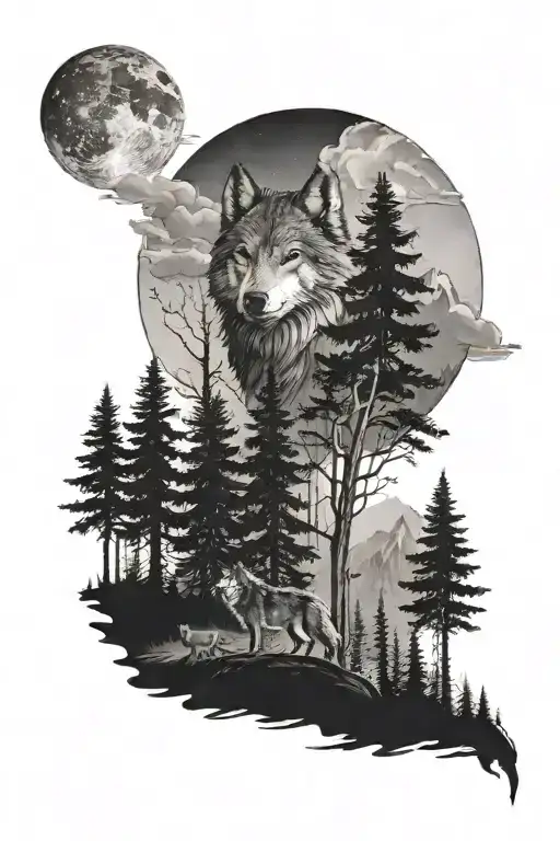 Wolf Forest Mountain 6 Trees