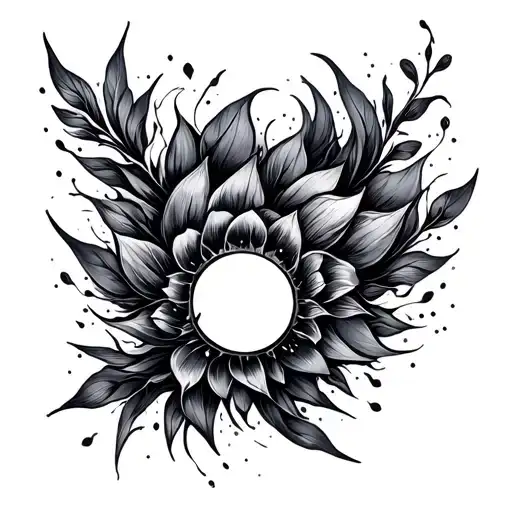 Abstract Masculine Fine Line Tattoo Design