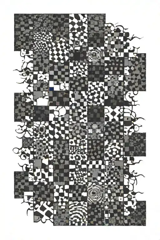 Faded Checker Board Like Carbon Fibre Background With Mechanical Strength Overlay