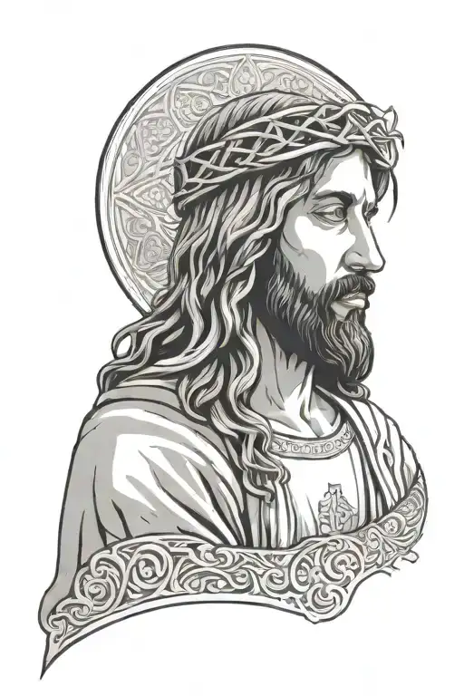 Jesus In Islamic Design Containing