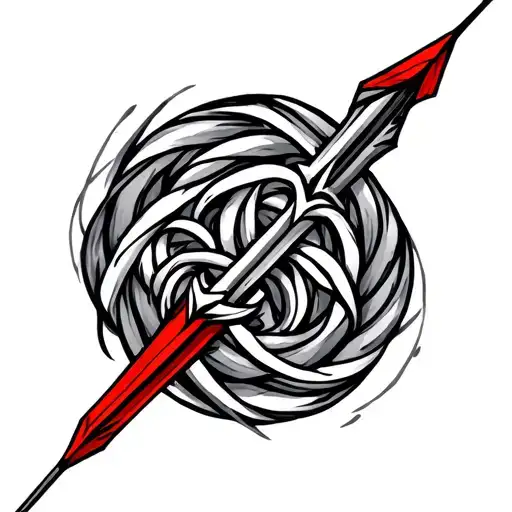 Arrow Design Incorporating Elements Intertwined