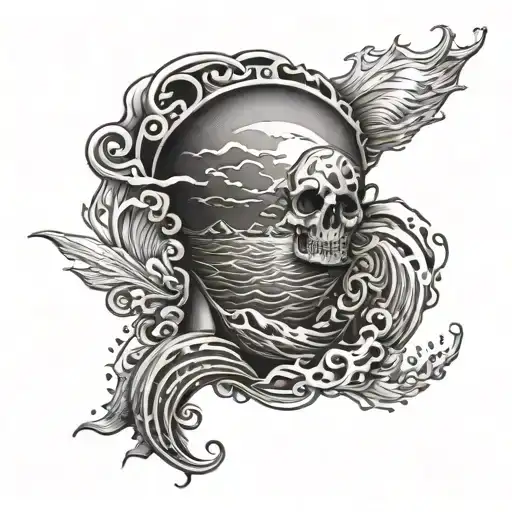 Bicep Armband Tattoo Tribute To The Ocean